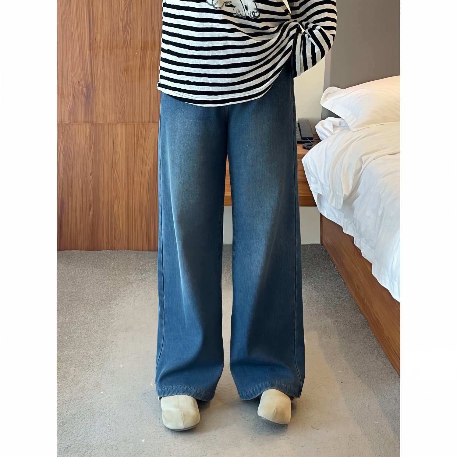 梵朵大码女装15963冬季新款高腰加厚牛仔裤通勤加绒显瘦阔腿长裤,女装/女士精品,大码裤装,淘宝优惠券,粉丝福利购,淘宝优惠卷