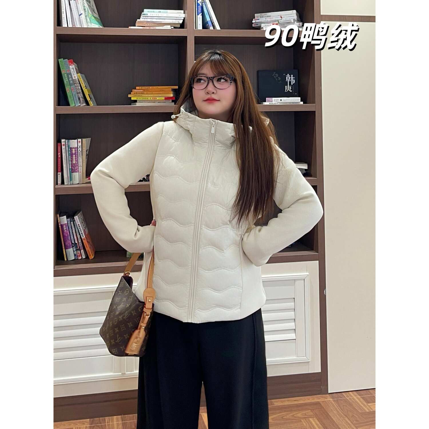 梵朵大码女装冬季时尚户外运动短款羽绒服立领修身外套15278Z