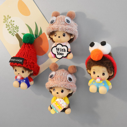 可爱蒙奇奇圣诞公仔磁力冰箱贴