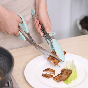 厨房加长烧烤剪肉剪鸡排牛排剪刀日本家用不锈钢强力食物烤肉剪子