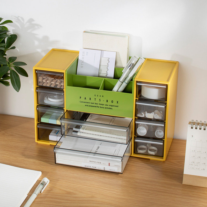 日本桌面收纳盒透明亚克力抽屉式办公室用品文具整理盒多格物品柜,收纳整理,桌面收纳盒,淘宝优惠券,粉丝福利购,淘宝优惠卷