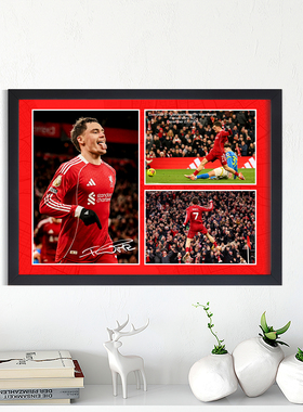 维尔茨利物浦首球纪念相框实木照片墙周边挂件海报装饰壁画框摆台