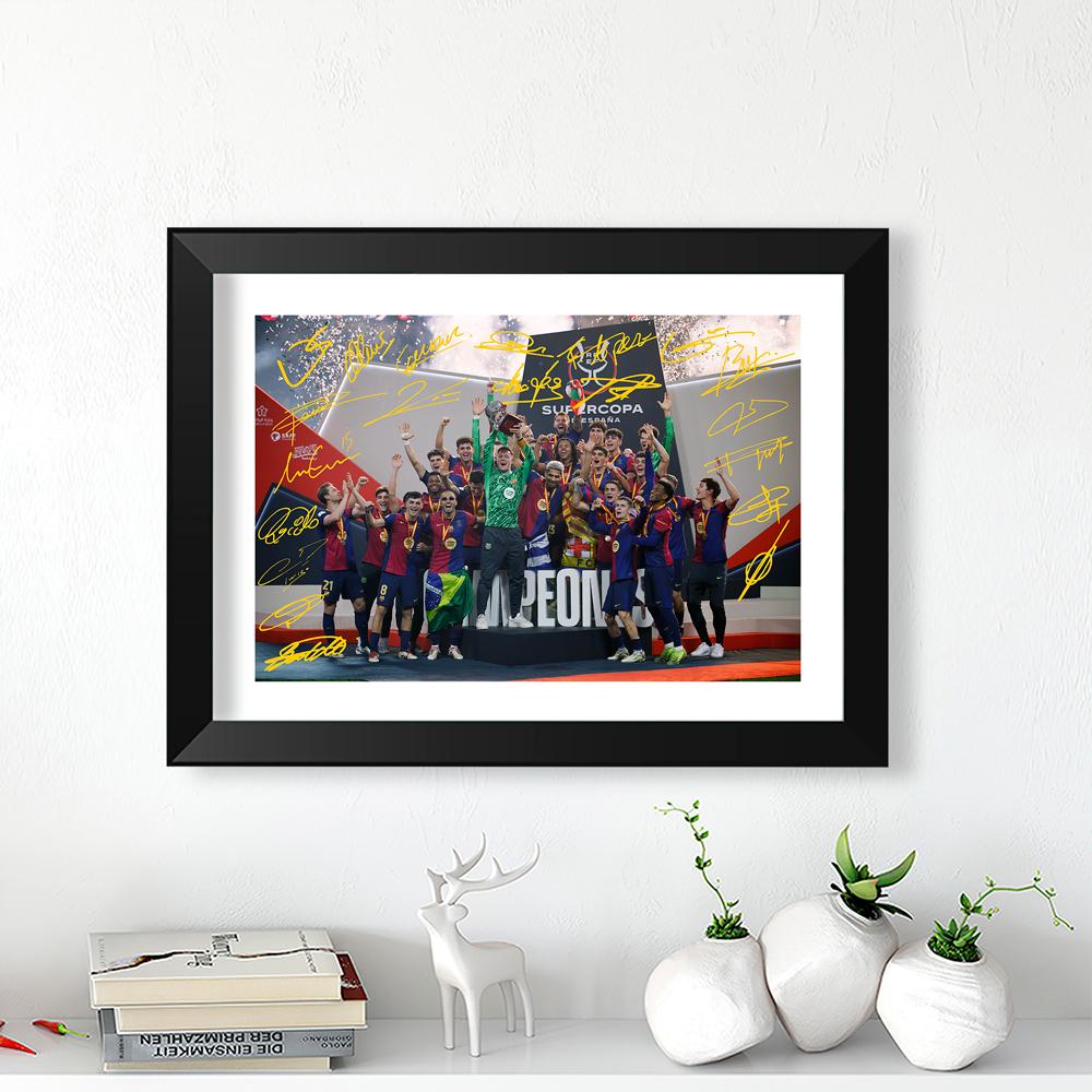 巴塞罗那球迷周边用品相框海报画