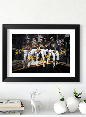 勇士库里杜兰特汤普森死亡五小实木相框KG照片墙摆台挂件装饰壁画