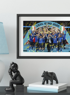 21欧洲意大利杯全家福签名实木相框酒吧装饰照片墙桌摆件挂框壁画