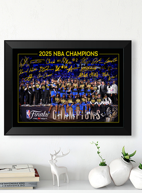 2025年雷霆总冠军大合影签名实木装饰相框照片墙书桌摆件挂墙壁画