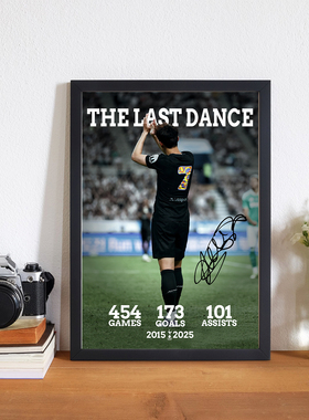 孙兴慜热刺告别战纪念A4相框照片墙礼物海报壁画家居装饰桌摆挂件