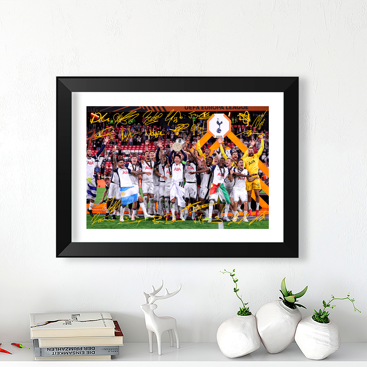 25孙兴慜夺冠纪念海报相框照片墙