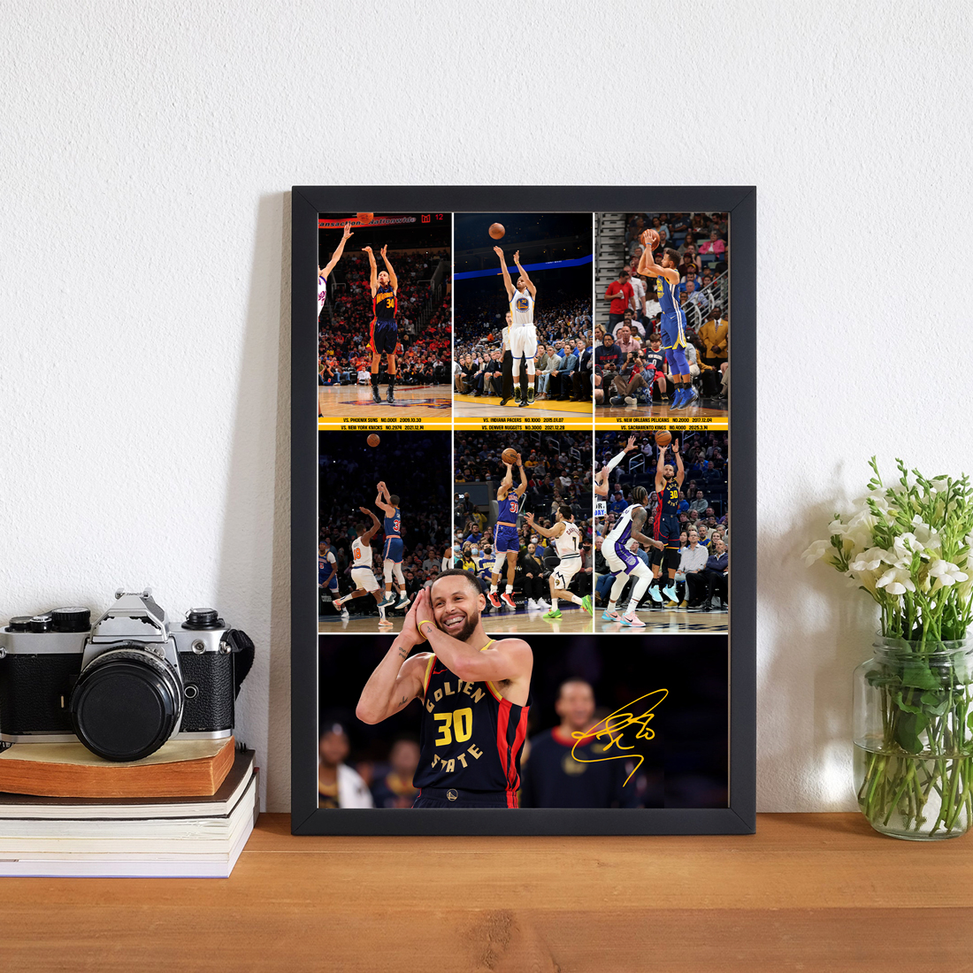 NBA库里装饰画三分王纪念品礼物