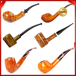 木香石楠木烟斗牛头河豚判官小龙蛋男士专用传统老式沙芬同款烟斗