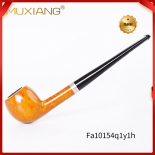 木香石楠木铅笔杆大长腿撞球烟斗大师同款牛头斗硫化橡胶烟嘴厂家