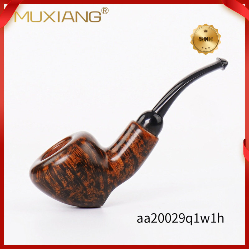 木香木制手工斗实木烟斗配硫化橡胶烟嘴创意橡果斗石楠木烟斗代发