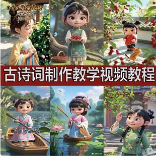 AI古诗视频儿童动画制作教程提示词工具可用无需灵感值ai会员方法