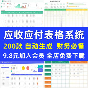 2025新版应收应付账款管理系统公司内往来明细分析统计Excel表格