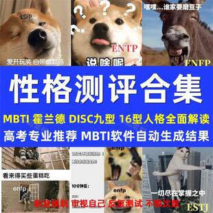 霍兰德职业兴趣测试九型人格MBTI自测性格职业生涯测评规划素材集