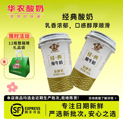 华农酸奶经典原味酸牛奶益生菌发酵乳广州老字号华南农业大学旗舰