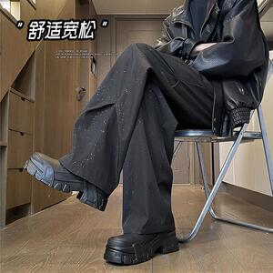 D-A232-HK9551加绒-P45满天星加绒裤子男款秋冬季伞兵工装裤男士图片