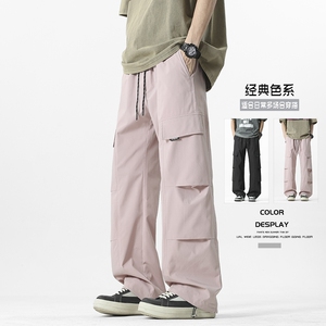 D-A232-HK9560-P40美式工装裤男款2025新款春秋大码春秋伞兵裤图片
