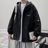 D-A232-JK303港风大码假两件外套男士秋季高街工装夹克棉衣，男装夹克，电商A232