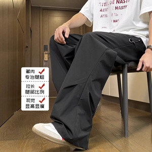 2026年春季新款男士休闲西裤宽松大码直筒工装裤潮流百搭HK9610图片