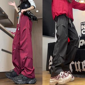D-A232-HK9531-P35机能工装裤男款秋冬季褶皱铆钉伞兵户外登山裤图片