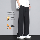 D-A232-HK9510-P35-凉感冰丝裤子男薄款西装裤阔腿直筒休闲裤，男装西服套装，电商A232