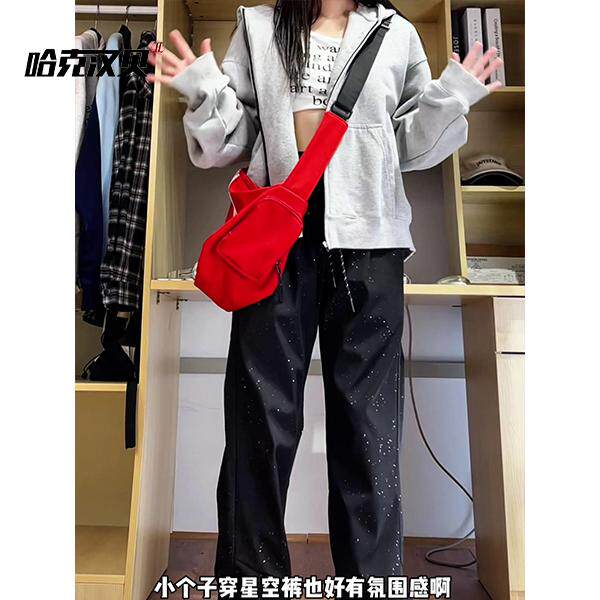 D-A232-HK9550-P35加绒45褶皱工装裤男秋季美式复古直筒显瘦裤子,女装牛仔裤,电商A232