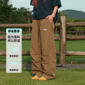 D-A232-HK99569-P35直筒休闲裤男高街美式褶皱伞兵工装裤男运动裤图片