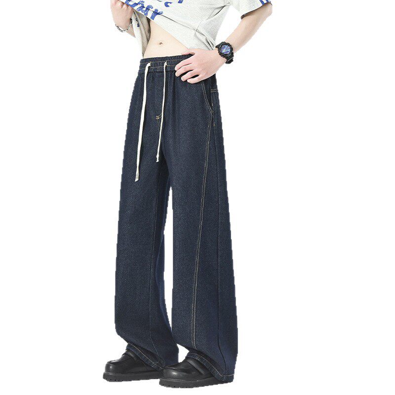 2026年春季新款美式复古原牛色宽松牛仔裤男款潮流百搭男裤,男装牛仔裤,电商A232