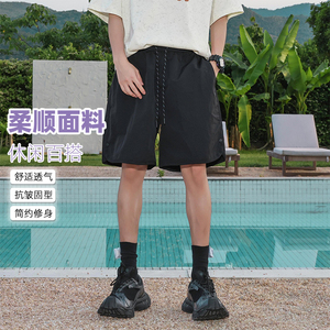 D-A232-HK9607-P25冰丝速干短裤男夏季宽松户外运动凉感五分裤图片