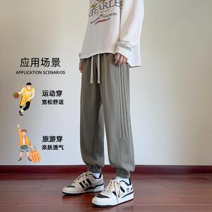 X-602-AK5018-P45运动裤男生春秋季2025新款高级休闲长裤图片