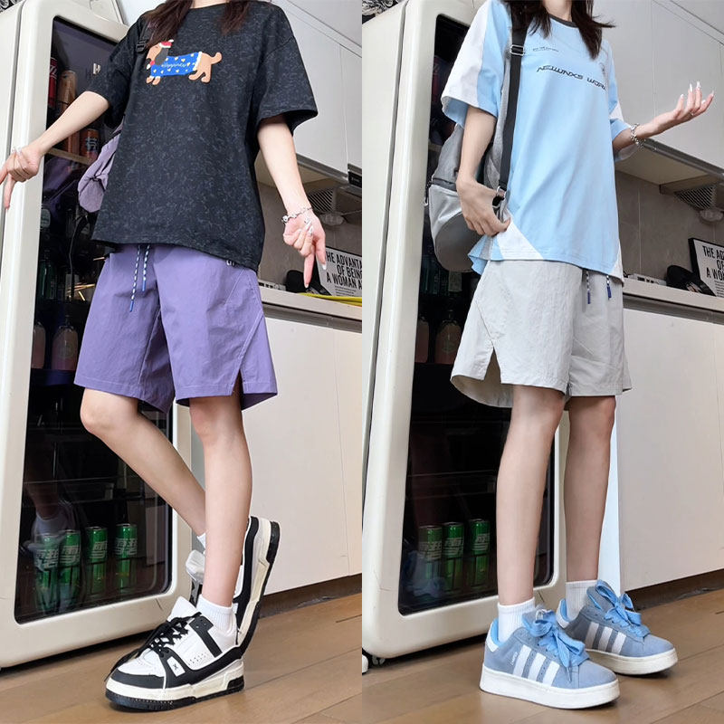 抖音/锦纶面料/多巴胺色夏季短裤男女同款裤子大码HK9650-P28,男装牛仔裤,电商A232