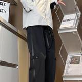 D-A232-HK9339加绒-P65防风防水冲锋裤设计感运动软壳工装裤，男装休闲裤，电商A232