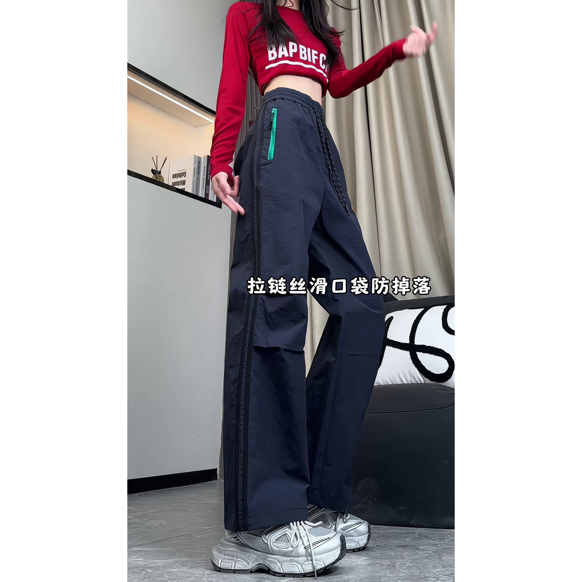 /锦纶面料2025夏季潮牌情侣工装裤休闲裤子HK9579-特批30,男装工装外套,电商A232