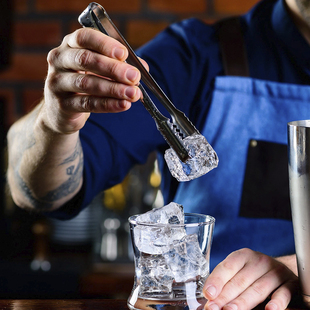 大号冰粒夹防滑夹子加厚 不锈钢小号冰块夹 酒吧传奇 吧台冰夹子