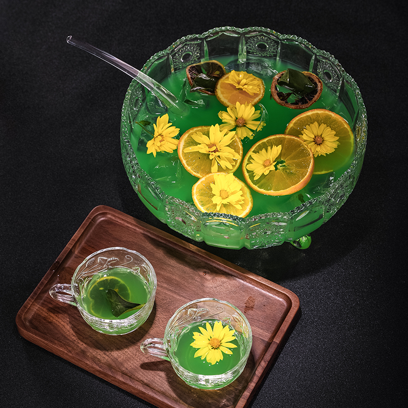 酒吧传奇欧式刻花鸡尾酒宾治盆