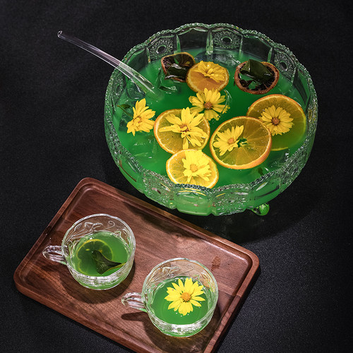 酒吧传奇欧式刻花鸡尾酒宾治盆