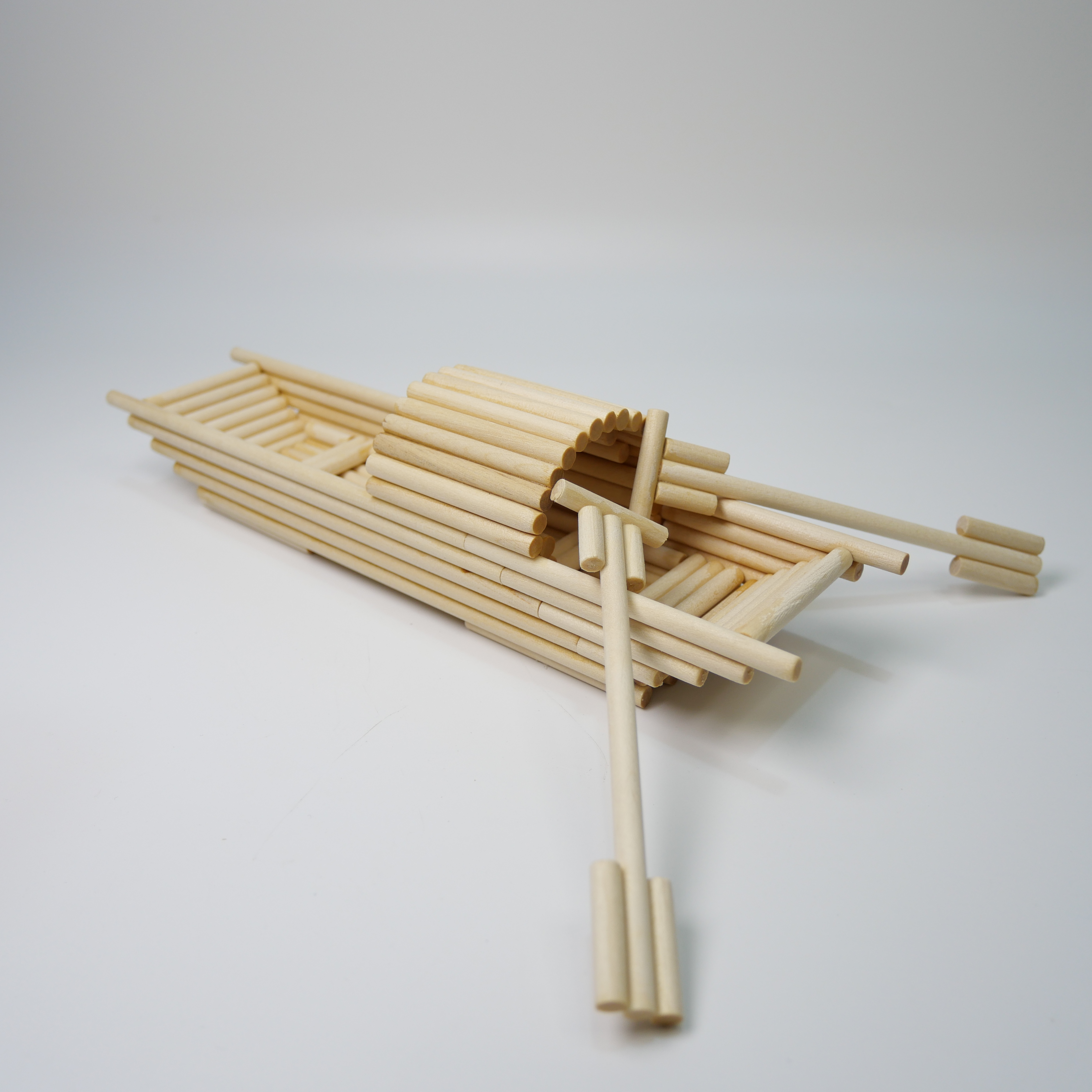 江南小船仿真渔船竹筏摆件