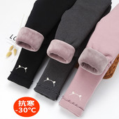 女宝北方一条过冬裤 女童三层加厚棉裤 冬天外穿儿童加绒特厚打底裤