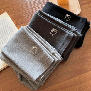 秋季新款女童打底裤纯棉外穿儿童弹力裤子春秋女宝磨毛长裤冬加绒