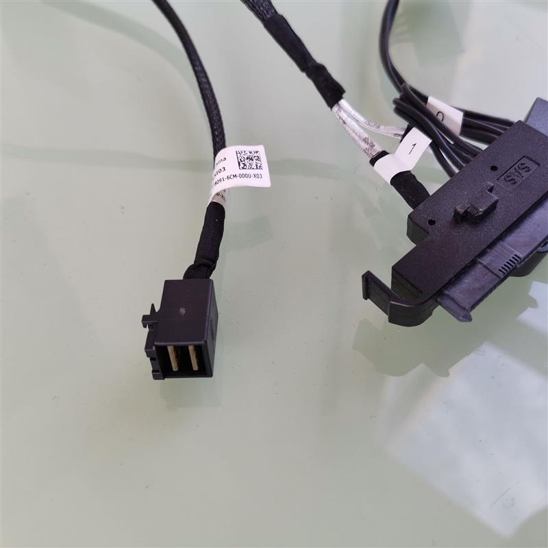 戴尔T7920工作站光驱位扩展硬盘线 SFF8643转双SAS  0LSI03