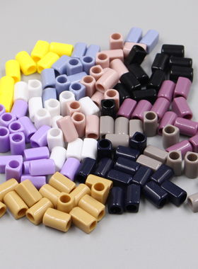 4mm孔头绳皮筋对接单平面饰品配件材料塑料套管diy手工发圈自己做