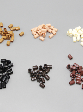 6mm直管珠子diy手工编织饰品配件材料包皮筋接头橡皮筋材料需胶水