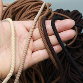 6MM加粗咖色系5米一份自己DIY制作橡皮筋发绳半成品材料发圈配件