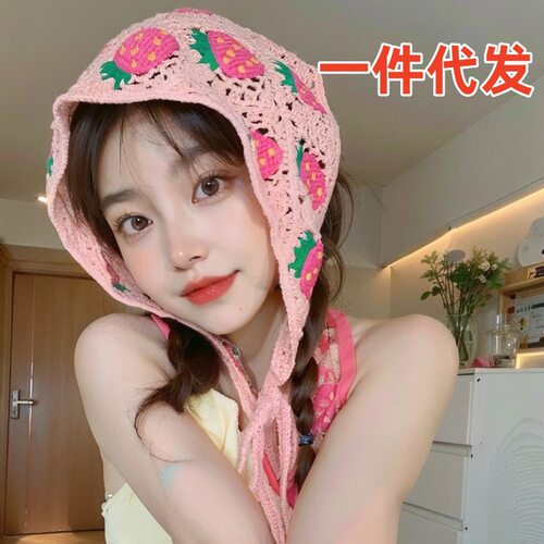 春夏秋钩花韩版女千鸟格丝巾直销