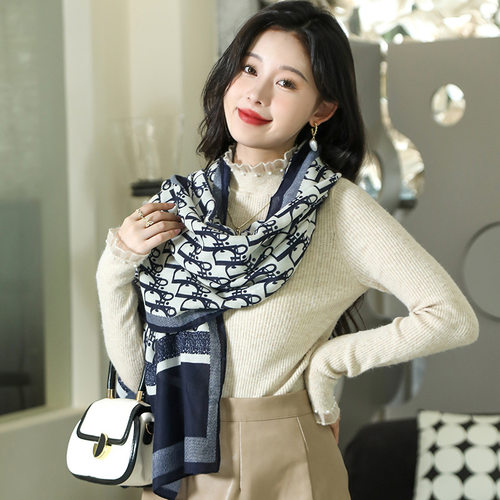 棉麻围巾印花韩版男女春夏秋冬礼