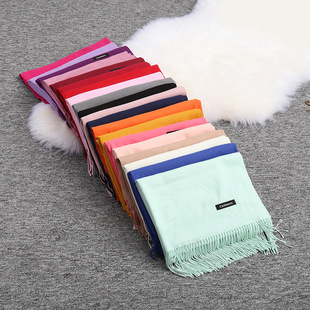 仿羊绒围巾250g拉毛红色加厚秋冬不起球流苏披肩围脖定制10条包邮