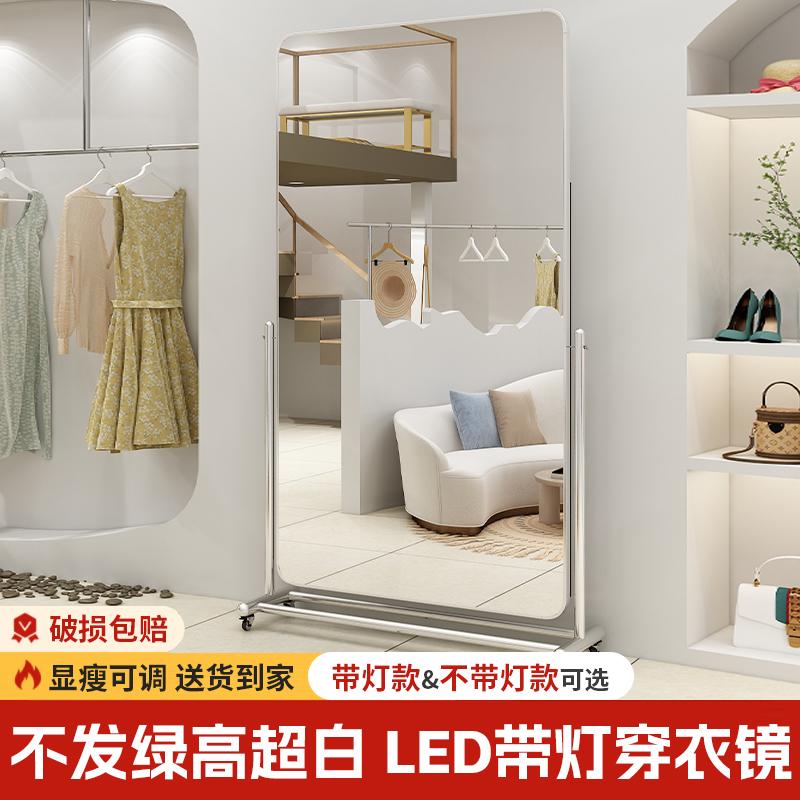 范修迪现代长方形不锈钢穿衣镜