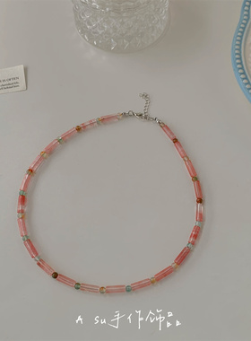 【Asu原创自制】气质新中式串珠项链女锁骨链圆珠链颈链