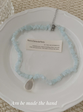 小清新气质蓝色治愈系项链